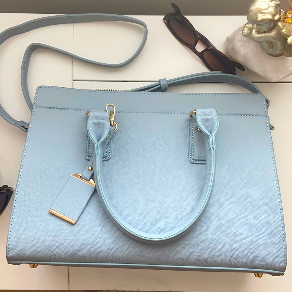 Powder blue handbag